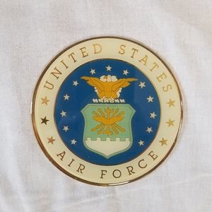 United States Air Force large metal enamel medallion Batesville